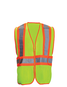  Adjustable vest with contrast trim